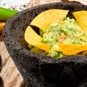 nachos and guacamole